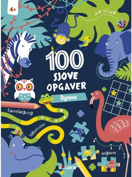 100 roliga uppgifter: Djur (från 4 år) - Hobby - pocket